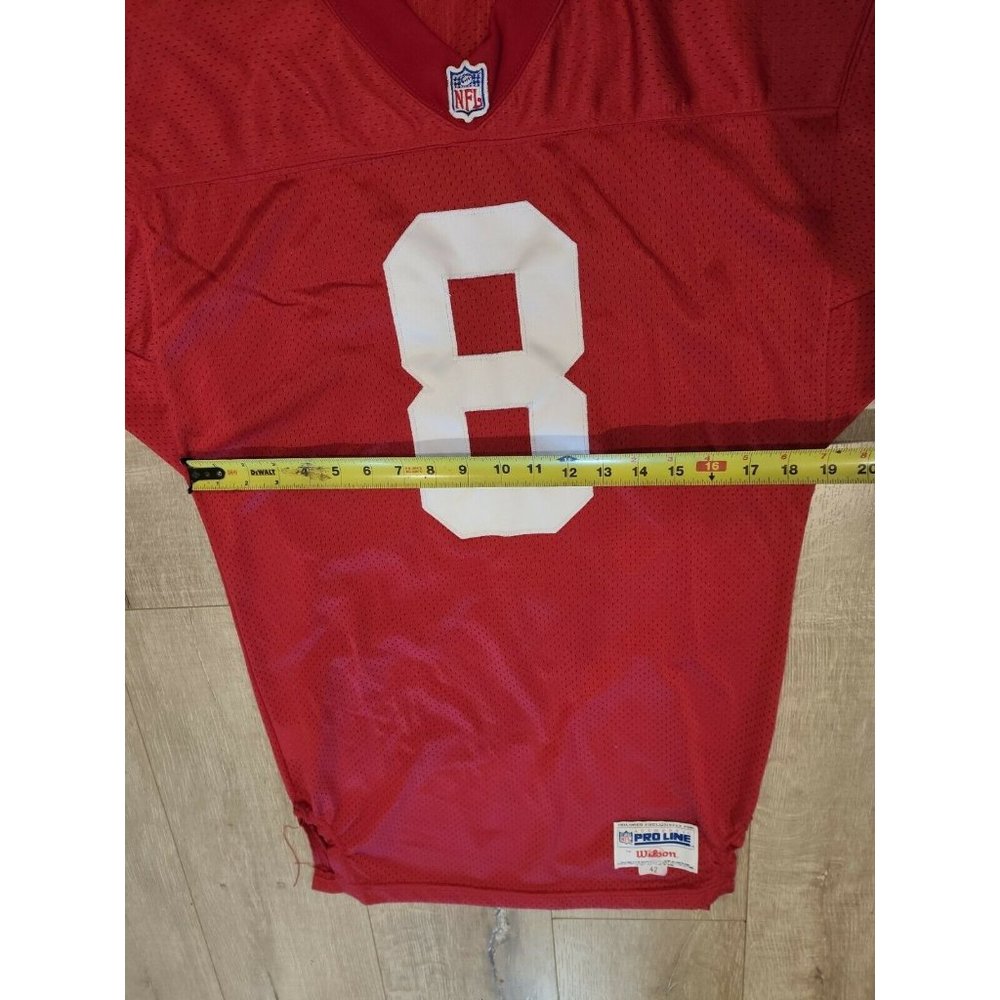 Authentic Game 1993 San Francisco 49ers Steve Young Red Jersey Old Wilson 42 - Picture 8 of 9